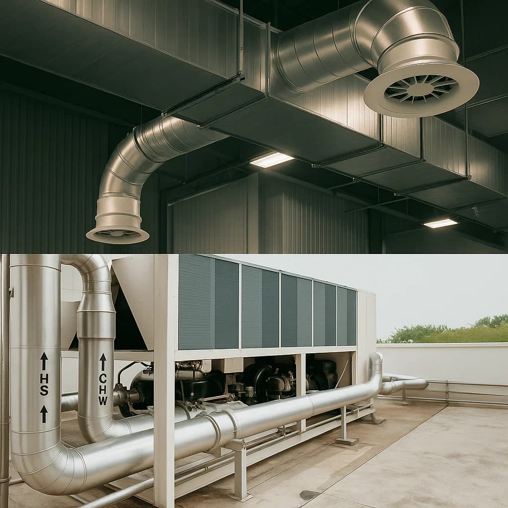 HVAC ducting and piping installation - Falco Industries